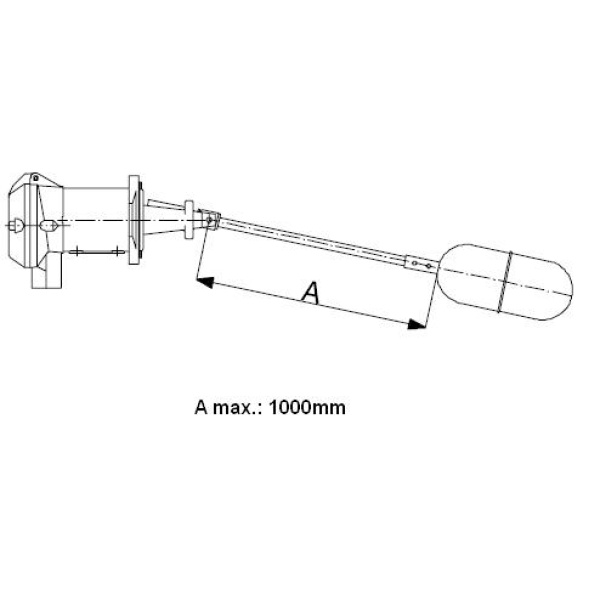 Vlotter niveauschakelaar flensmontage TriMod BESTA | A0104 - Afbeelding 3
