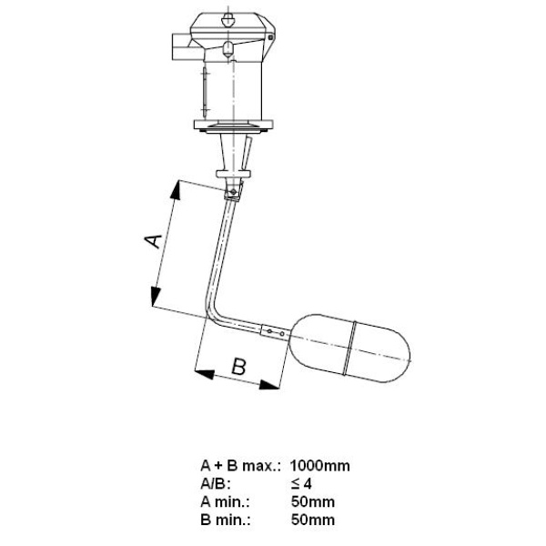 Vlotter niveauschakelaar flensmontage TriMod BESTA | A0104 - Afbeelding 5