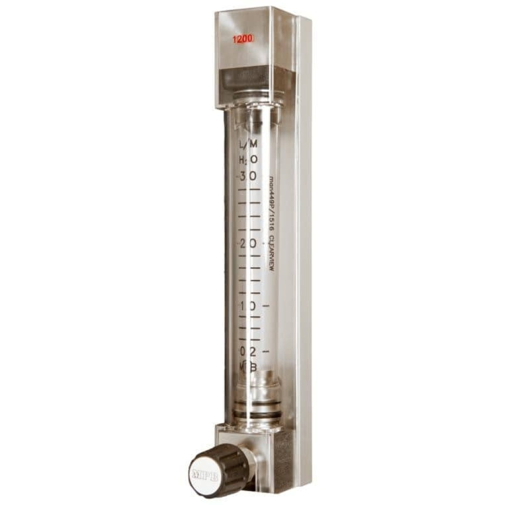 Variable Area (VA) Flowmeter series 1200 SVC (165 MM with valve), Flow rate 550 ml/min
