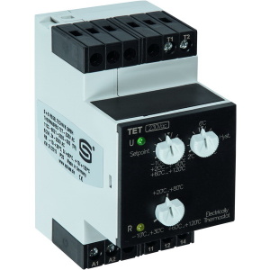 TET 24V DC Temperaturregulator, DIN-skinnemontering