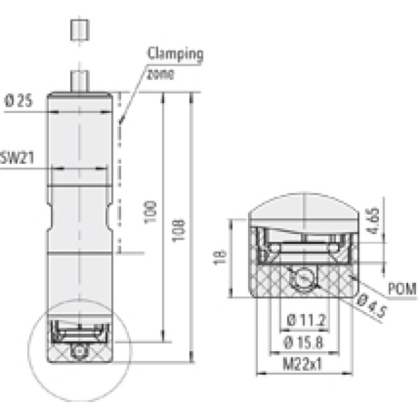 Trafag Hydrostatische niveautransmitter ECL/8439 - 0 ... 500 mBar - Görsel 2