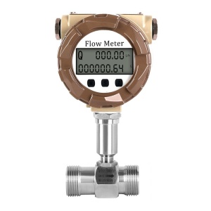 Liquid flow turbine meter: 20 mm, range 13.3 - 133.3 l/min, 4-20 mA and display