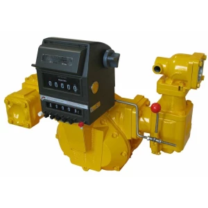 Bulk flow meter, totalizer, valve and mechanical coupling