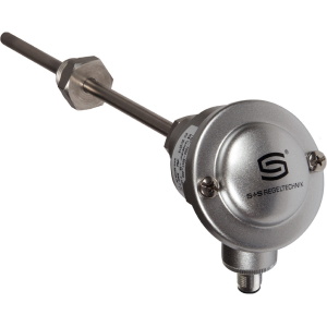 ETF6 Pt100 (4 hilos) 100 / 80mm Q, pieza de chasis para conector M12, sensor atornillable con pieza distanciadora