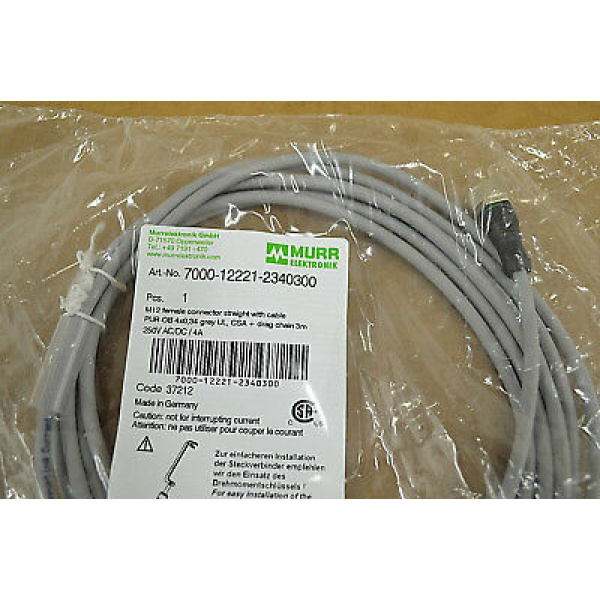 Murr Elektronik M12x1,5 connector met 3.00 mtr. PUR kabel - Imagen 2