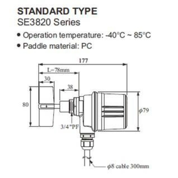 Draaipeddel niveauschakelaar type: SE3820DCRG1000 – Bild 2