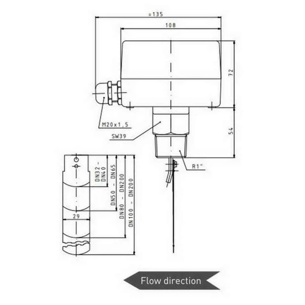 Peddel stromingsschakelaar type: VH780J431LS10110 - Afbeelding 2