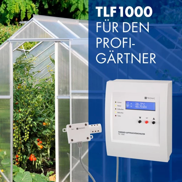H-Tronic temperatuur-vochtigheidsschakelaar (verwarmingsregeling, klimaatregeling, vochtigheidsregeling, kasregeling) TLF1000 - Image 4