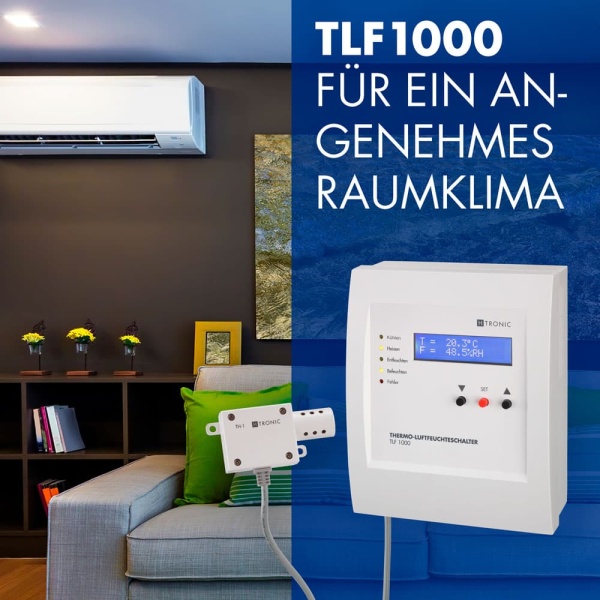 H-Tronic temperatuur-vochtigheidsschakelaar (verwarmingsregeling, klimaatregeling, vochtigheidsregeling, kasregeling) TLF1000 - Bild 5