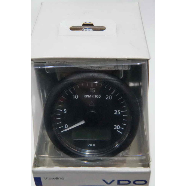 VDO VIEWLINE TACHOMETER W/MULTI-FUNCTION DISPLAY - 0 TO 3000 RPM - BLACK DIAL BEZEL [A2C59512390] - Görsel 2