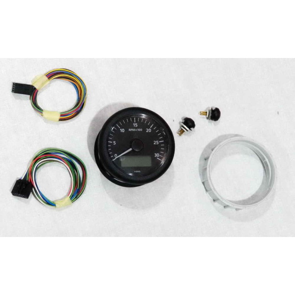 VDO VIEWLINE TACHOMETER W/MULTI-FUNCTION DISPLAY - 0 TO 3000 RPM - BLACK DIAL BEZEL [A2C59512390] - Görsel 3