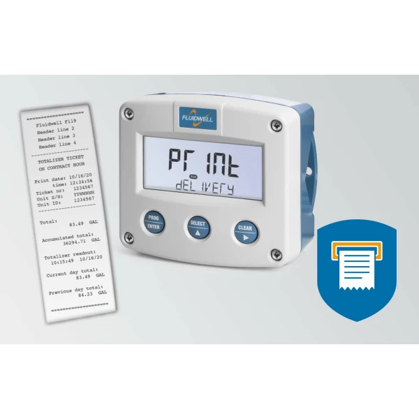 Fluidwell F Series - F119 Flow rate Indicator / Totalizer with receipt printer driver – Bild 3