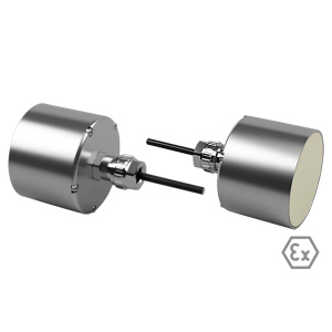 Explosieveilige Sensor voor het bepalen van het vochtgehalte in bulkgoederen en vloeistoffen | Litronic-FMS vlakke sensor P78-E21
