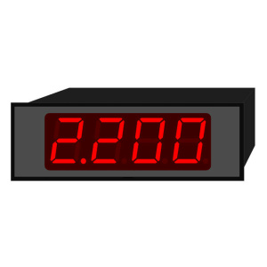 Digitale indicator - teller, hoogte karakters 14 mm PC4 | 72 x 24