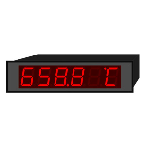 Digitale indicator - teller, hoogte karakters 14 mm PC6 | 96 x 24