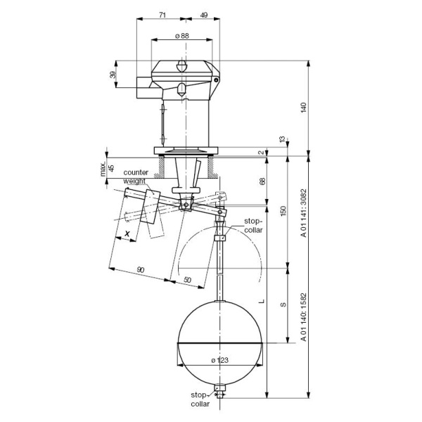 Vlotter niveauschakelaar voor zijmontage TriMod BESTA | B0104 G1 - Image 6