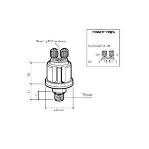 Alternative view of VDO Drukopnemer 0-10 Bar - 1/8-27 NPTF