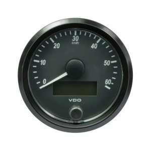 VDO SingleViu Compteur de vitesse 60 Km/h Noir 80mm
