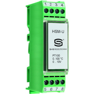 HSM-U Ayarlanabilir ölçüm aralığı, Pt100 / Pt1000, 0-10V Sıcaklık transmitteri DIN ray montajı