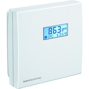 RFTM-CO2-W-Display 0-10V / 4...20mA, Wisselcontact, 0...2000 / 5000ppm, 0...100%, 0...+50°C, BALDUR II