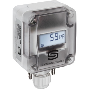 PREMASGARD 2120 Affichage 0...100pa (+ / -), 4...20mA / 0-10V, raccord de pression inférieure, capteur de pression différentielle