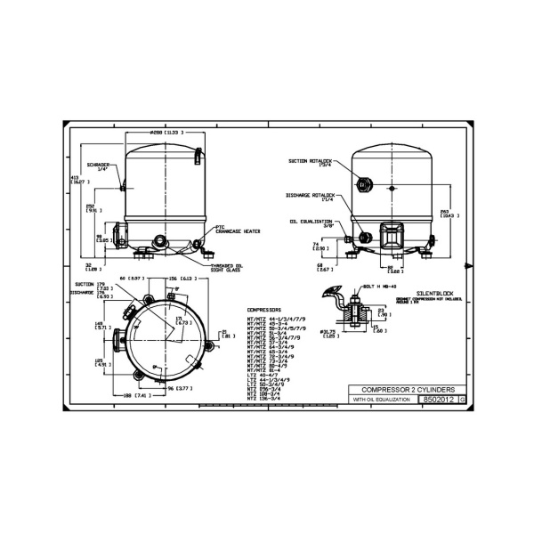 Danfoss Compressor MTZ80HP4CVE - Afbeelding 2