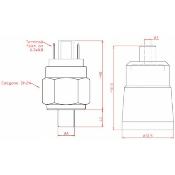 Instelbare drukschakelaar type PF243 - Bild 2