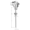 Thermokoppel type: K met DIN-B behuizing incl. RVS seperate dompelbuis TCK - Image 3