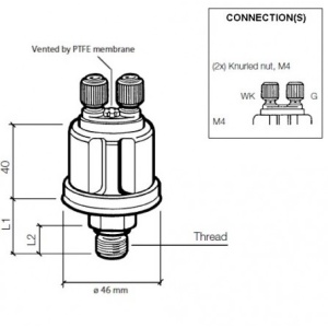 VDO Drukopnemer 0-10 Bar - M10