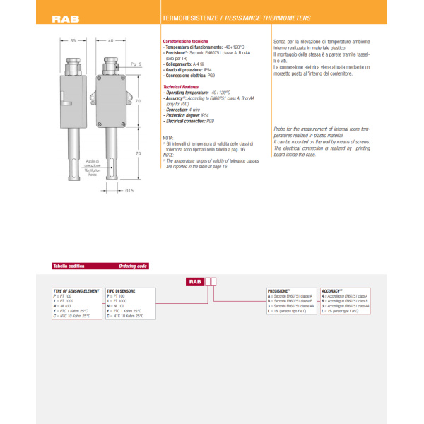 Room RTD weerstandsopnemer RAB - Image 2