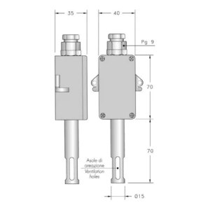 Room RTD resistance sensor RAB