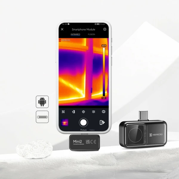 HIKMICRO Mini2 Warmtebeeldcamera 256x192 Thermische pixels, 25Hz, USB-C - Görsel 4