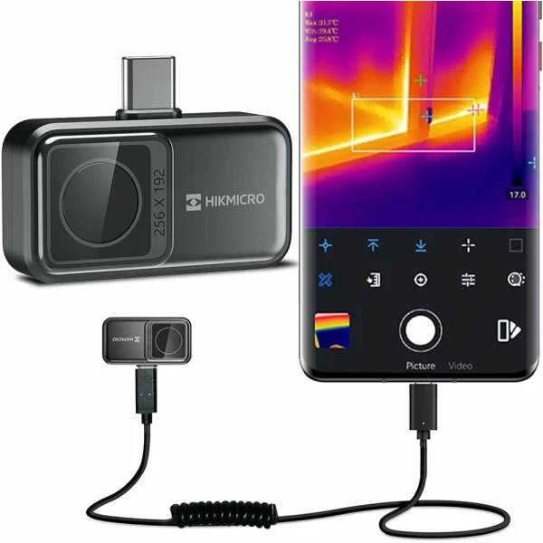 HIKMICRO Mini2 Warmtebeeldcamera 256x192 Thermische pixels, 25Hz, USB-C - Görsel 2