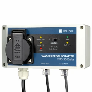 H-Tronic Détecteur de niveau d'eau comprenant 2 capteurs d'eau avec 10 m de câble chacun WPS3000plus
