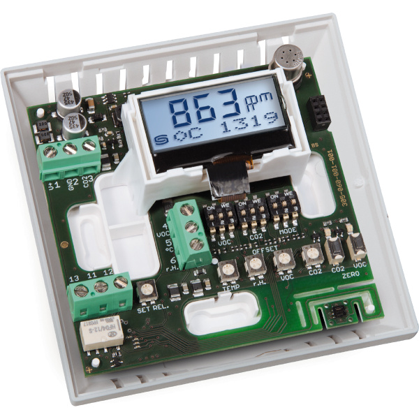 RCO2-W-Display Ruimte-CO2-opnemer 0...2000 / 5000ppm, wisselcontact (instelbaar) & display, BALDUR II - Image 2