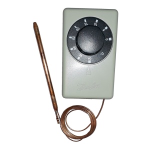 Termostat universal UT-73 utenpåliggende kobber 0/+40 gr. C kap. rør 1,5 mtr.