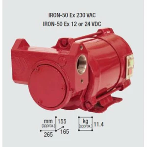 DEMİR POMPASI KENDİNDEN EMİŞLİ KENDİNDEN HAZIRLAMA -50 Ex 230V AC, 12V ve 24V DC modelleri mevcuttur