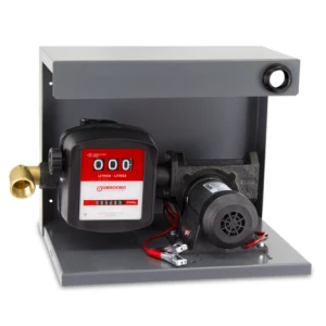 S-50 12 eller 24V DC 50L/MIN - JERNPUMPE + MG-80 METER+ BASE No4