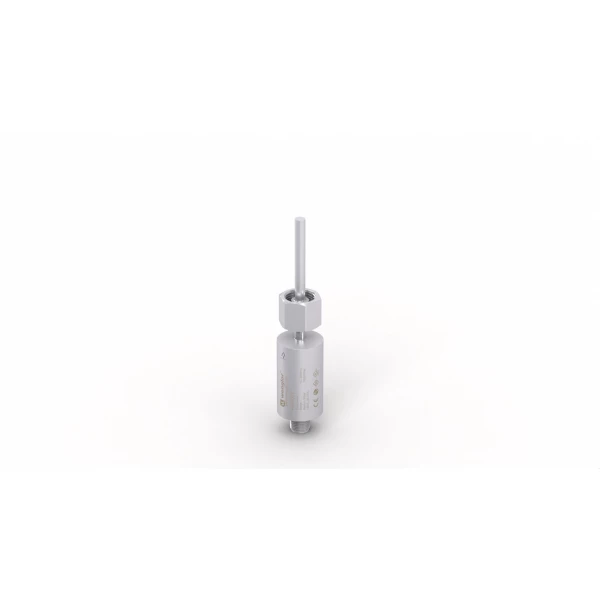 Flow sensor with two analog outputs for flow rate and temperature