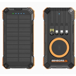 Solar Powerbank 30000mAh | charge sans fil - design robuste - cellule solaire intégrée - plusieurs ports USB