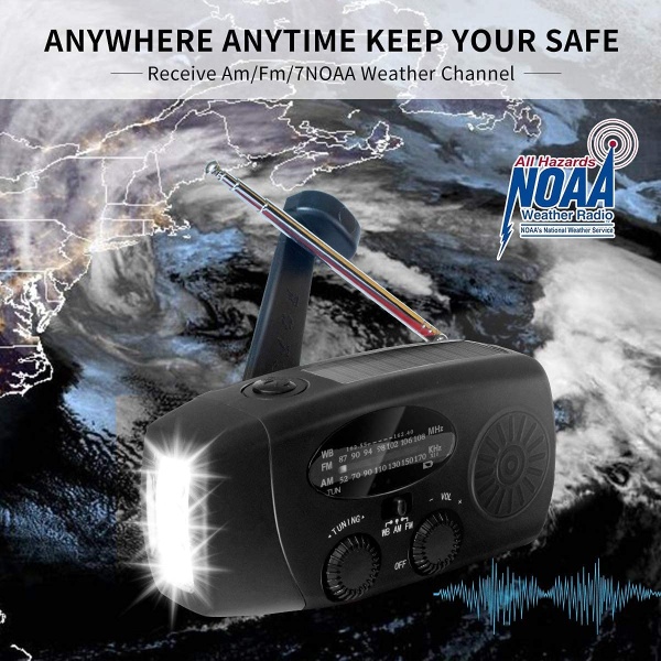 Noodradio NOAA/AM/FM en opwindbaar | Oranje - Image 8