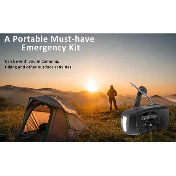 Noodradio NOAA/AM/FM en opwindbaar | Oranje - Image 9