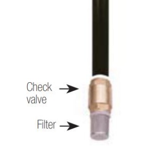 SUCTION KIT WITH CHECK VALVE & 1-1/4" FILTER + 3M HOSE