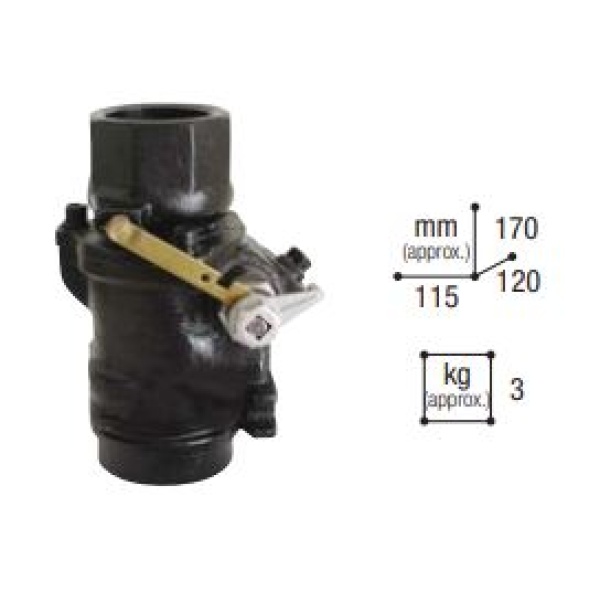 FF1/2" "BREAKAWAY" VALVE FOR SUPPLY KITS WITH SUBMERSIBLE PUMP
