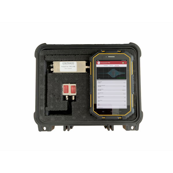 Draagbare ultrasone clamp-on flowmeter op een tablet met drukcalculator / Portasonic® PRO - Afbeelding 3