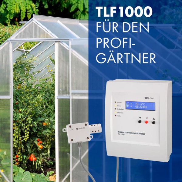 H-Tronic temperatuur-vochtigheidsschakelaar (verwarmingsregeling, klimaatregeling, vochtigheidsregeling, kasregeling) TLF1000 - Bilde 4
