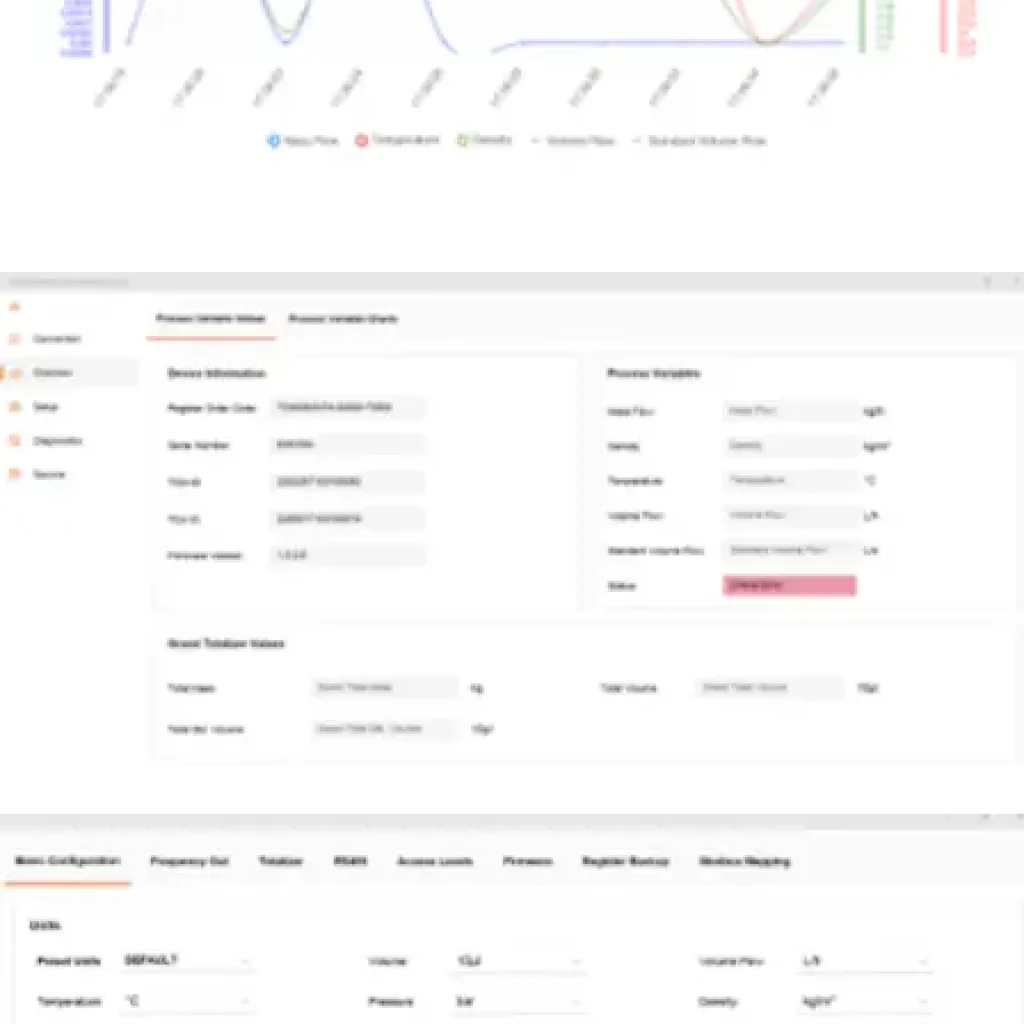 KEM PCT software for configuring and servicing KEM flow meter electronics