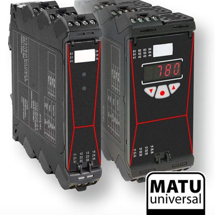 Müller Industrie-Elektronik DRMA-S2 and DRMA-S4 universal DIN-rail transmitters for control cabinet mounting