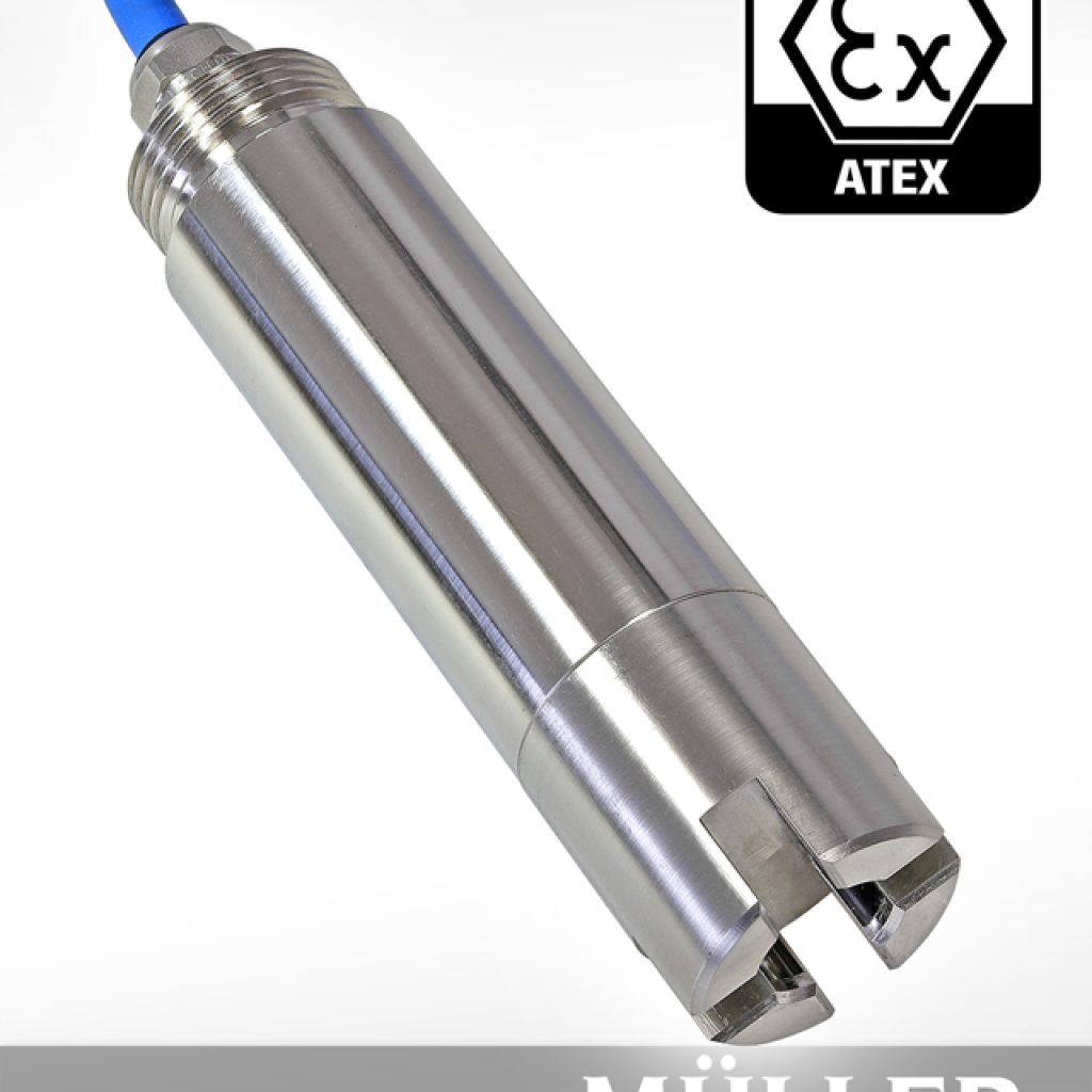 Müller Industrie-Elektronik METP-Ex ATEX turbidity and solids sensor in stainless steel housing